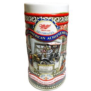 Miller "Great American Achievements" Beer Steins 1987 Ceramic 16 Ounces